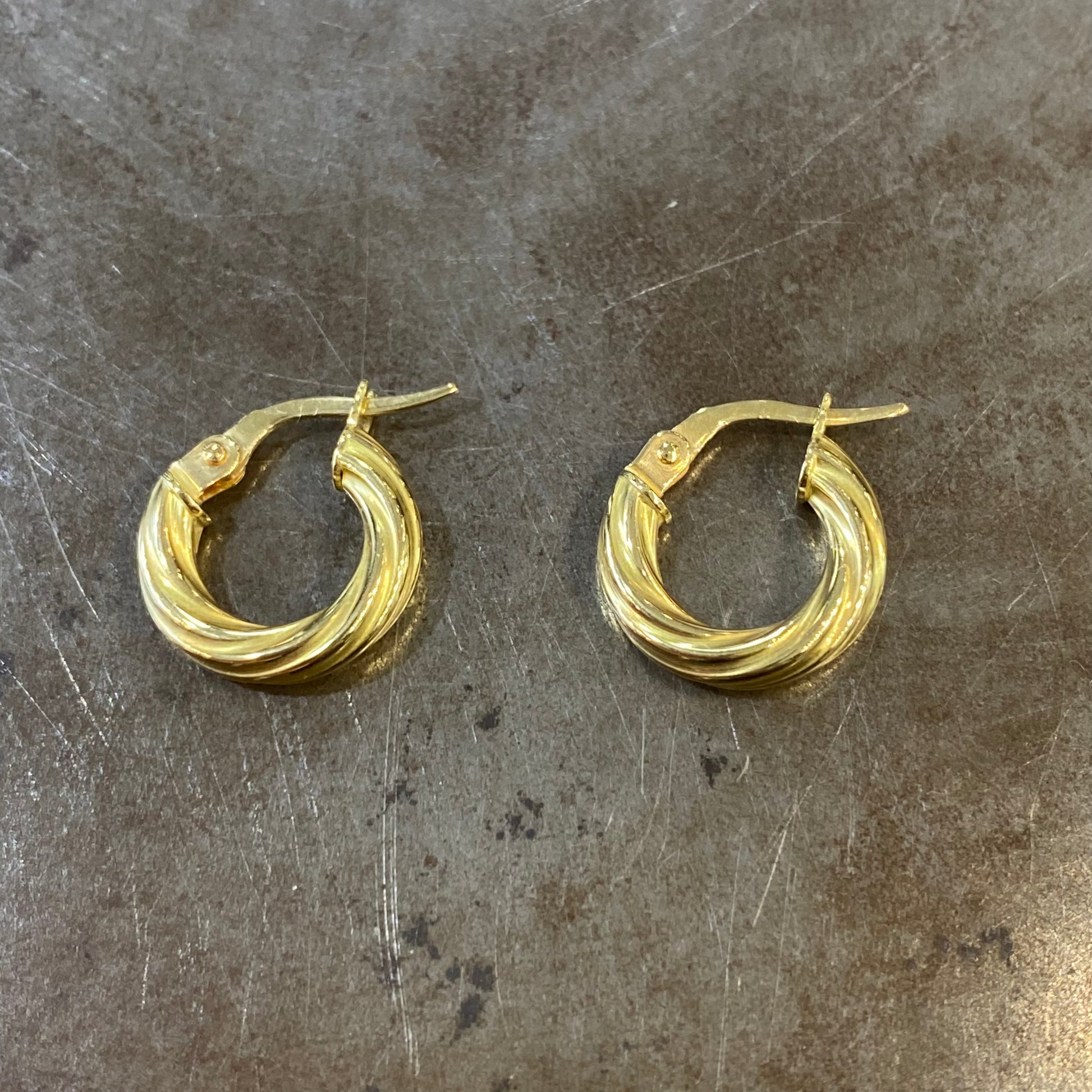 Boucles D'oreilles Créoles - Or Jaune 750 Neuf