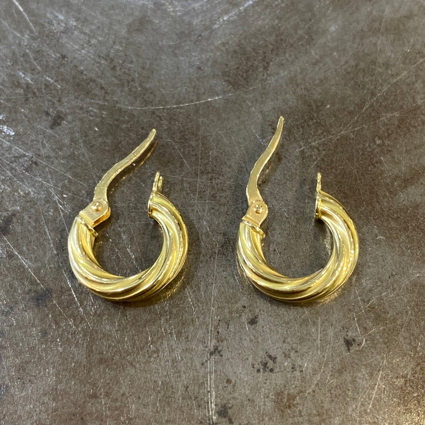 Boucles D'oreilles Créoles - Or Jaune 750 Neuf