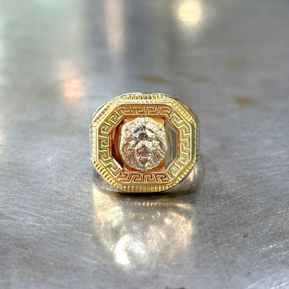 Bague Chevalière Lion - Or Jaune 750