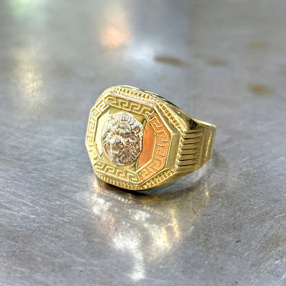 Bague Chevalière Lion - Or Jaune 750