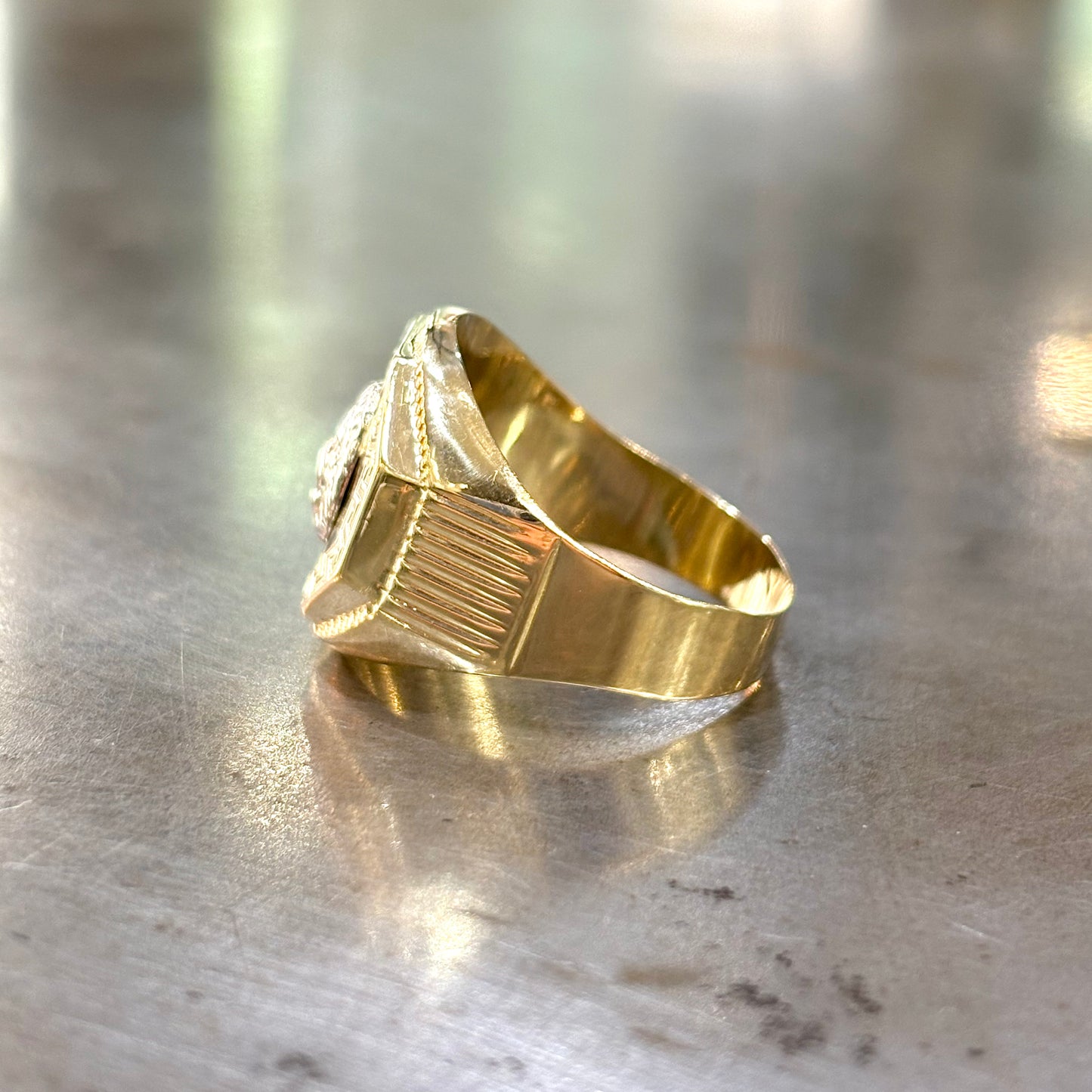 Bague Chevalière Lion - Or Jaune 750