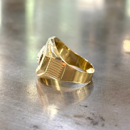 Bague Chevalière Lion - Or Jaune 750