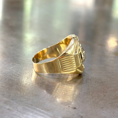Bague Chevalière Lion - Or Jaune 750