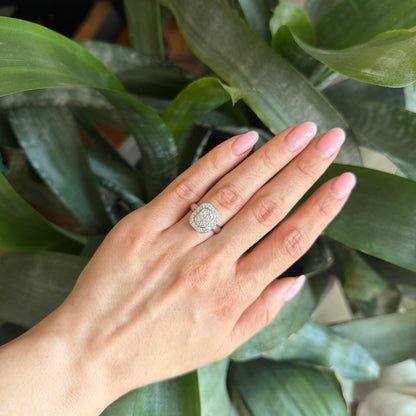 Bague Vintage Art Déco - Or Blanc 750 & Diamants