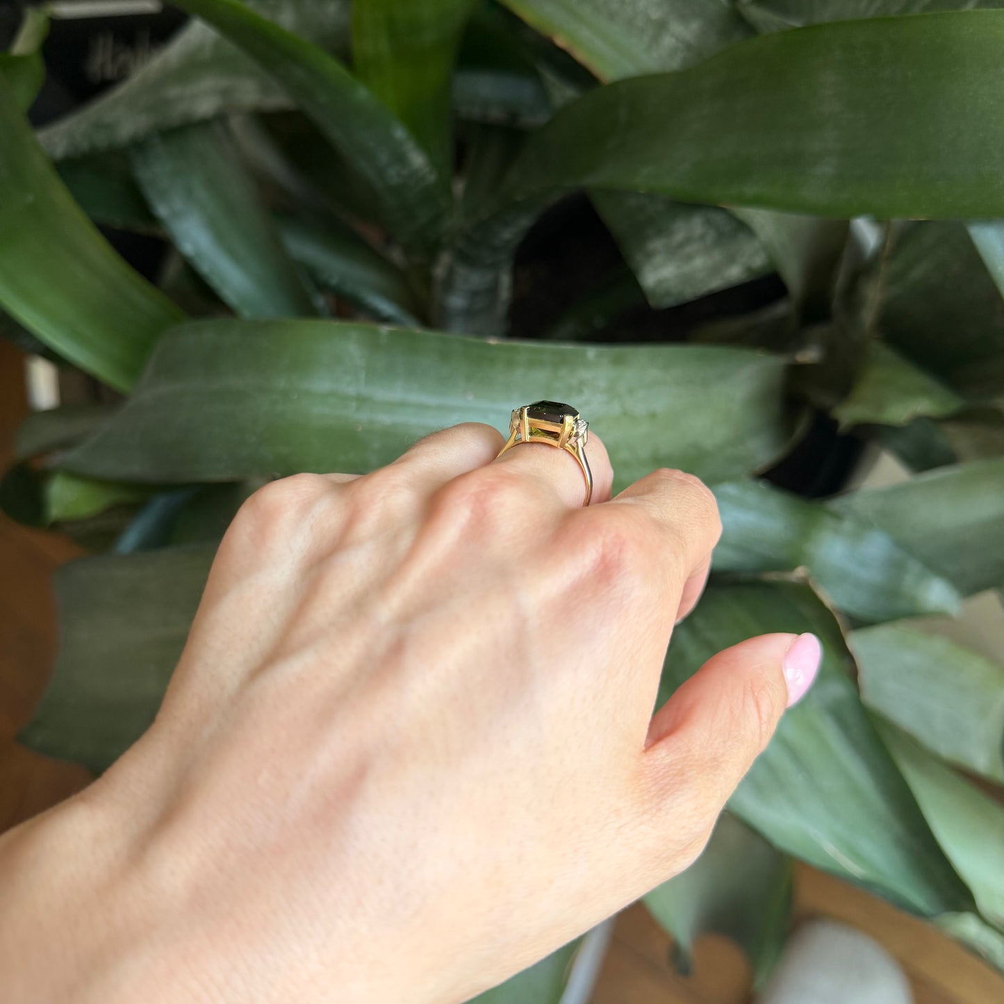 Bague Cocktail - Or Jaune 750 Péridot & Diamants