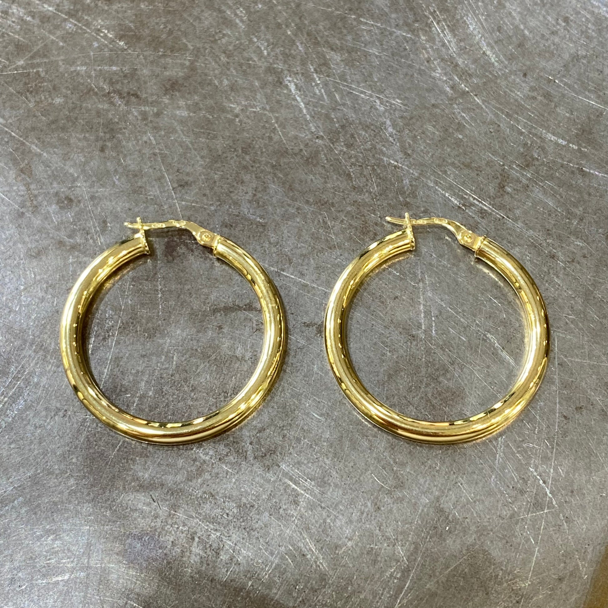 Boucles D'oreilles Créoles - Or Jaune 750 Neuf