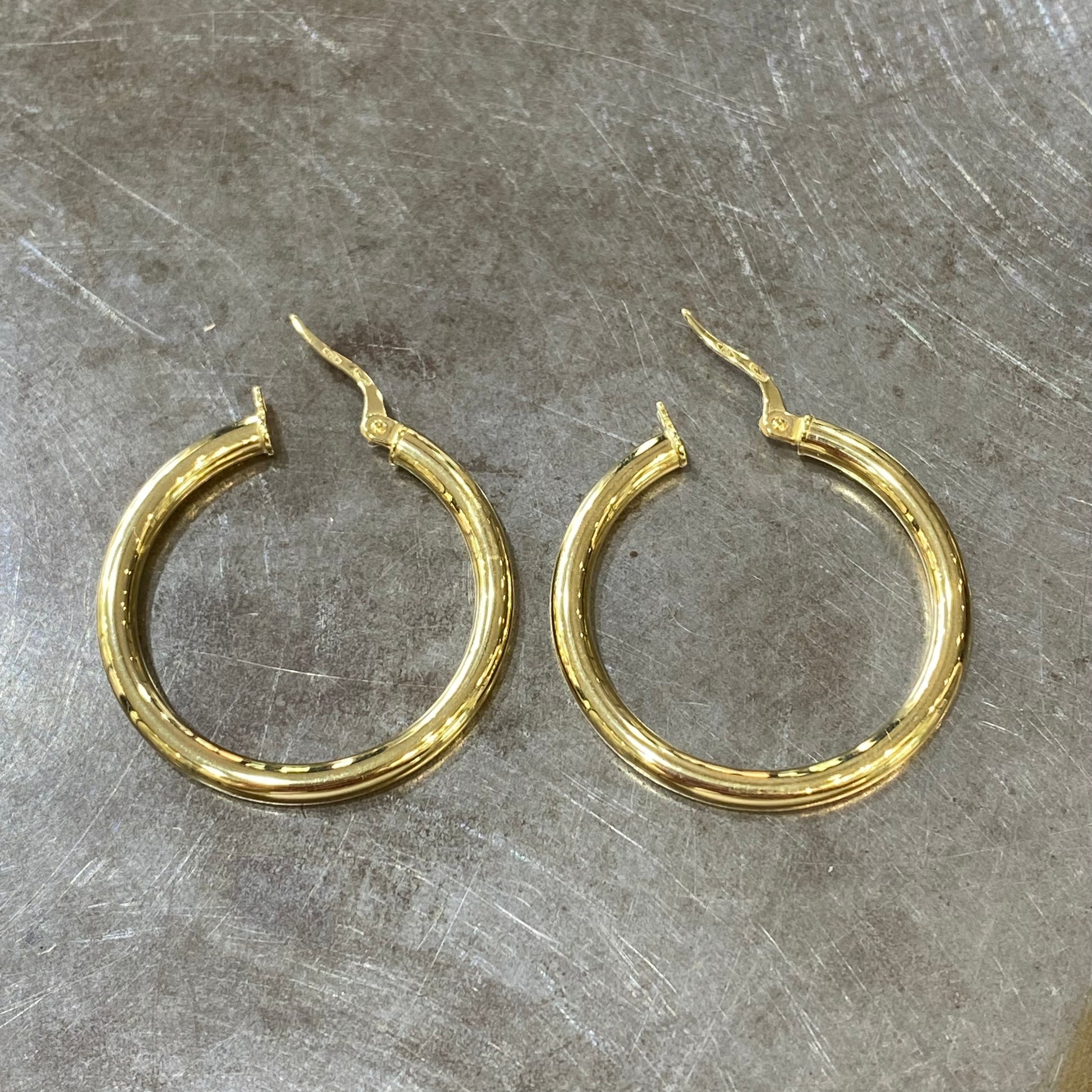 Boucles D'oreilles Créoles - Or Jaune 750 Neuf