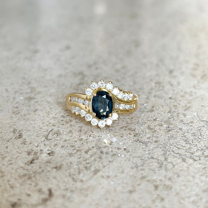 Bague Tourbillon - Or Jaune 750 Saphir & Diamants