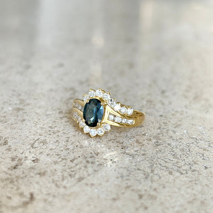 Bague Tourbillon - Or Jaune 750 Saphir & Diamants