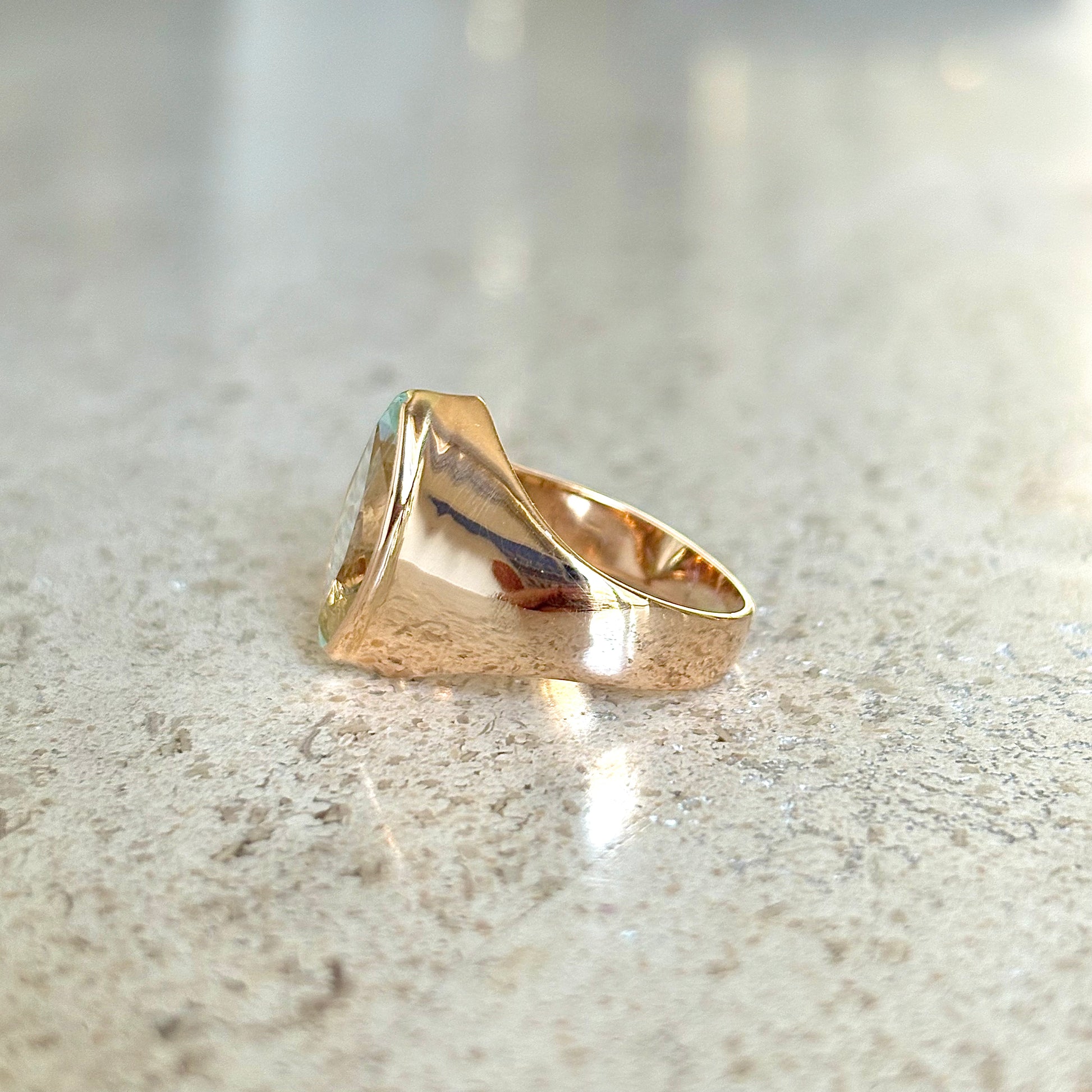 Bague Marquise - Or Jaune 750 & Topaze