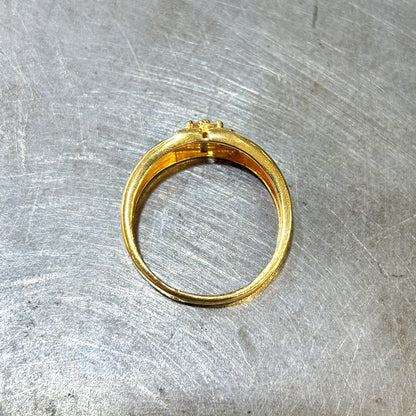 Bague Chevalière - Or Jaune 750 & Diamants