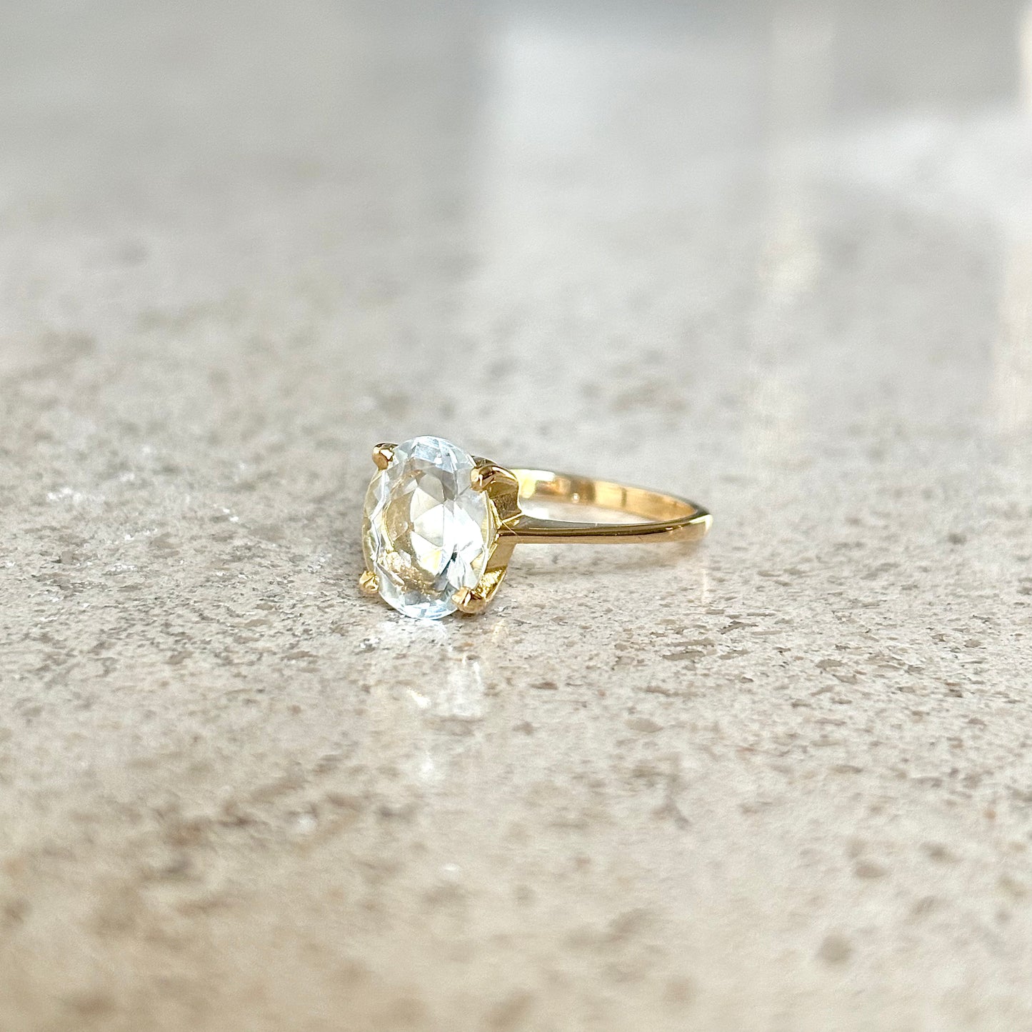 Bague Aigue-Marine - Or Jaune 750