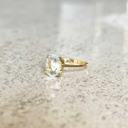 Bague Aigue-Marine - Or Jaune 750
