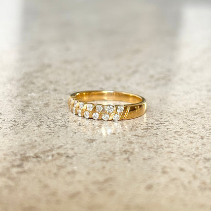 Bague Alliance - Or Jaune 750 & Diamants