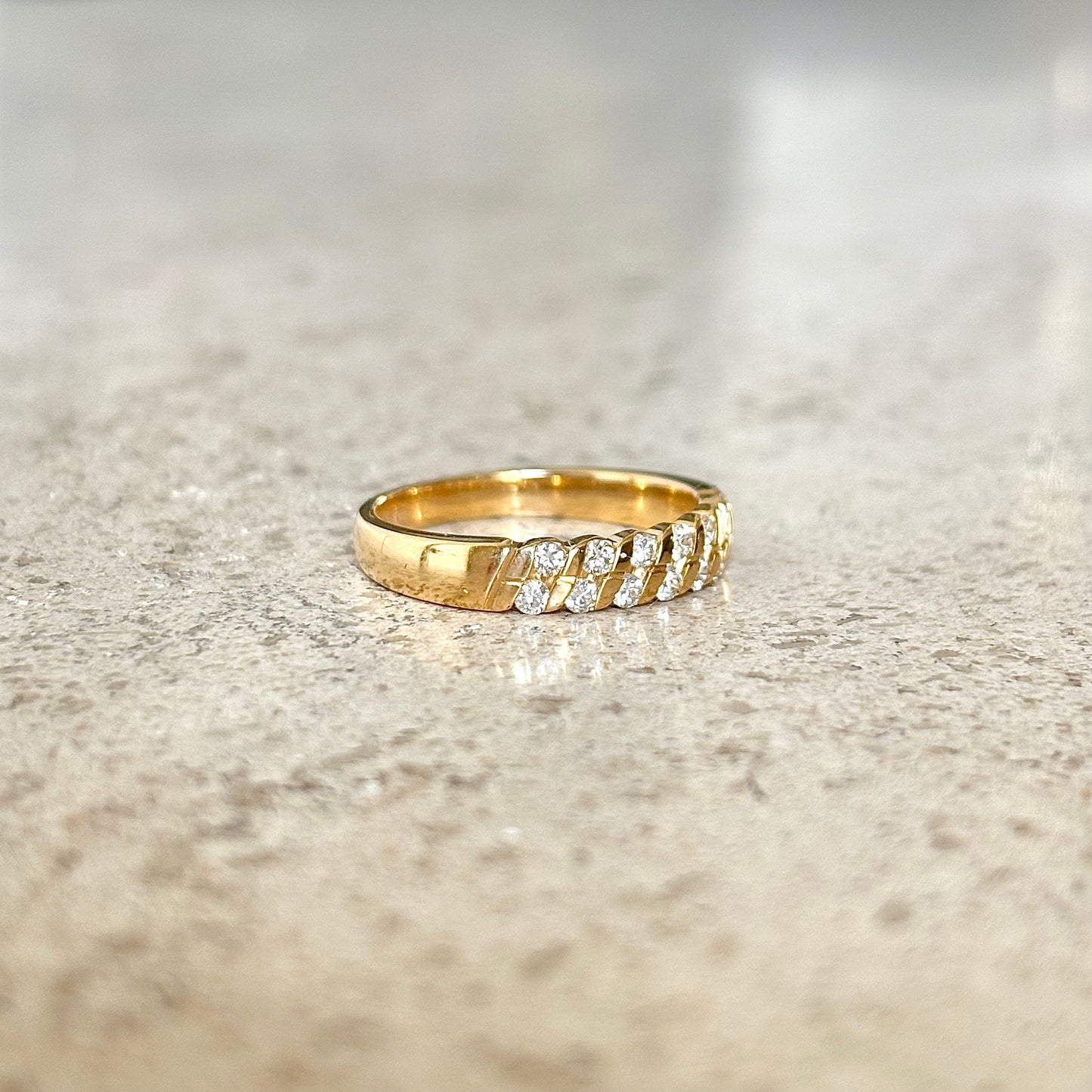 Bague Alliance - Or Jaune 750 & Diamants