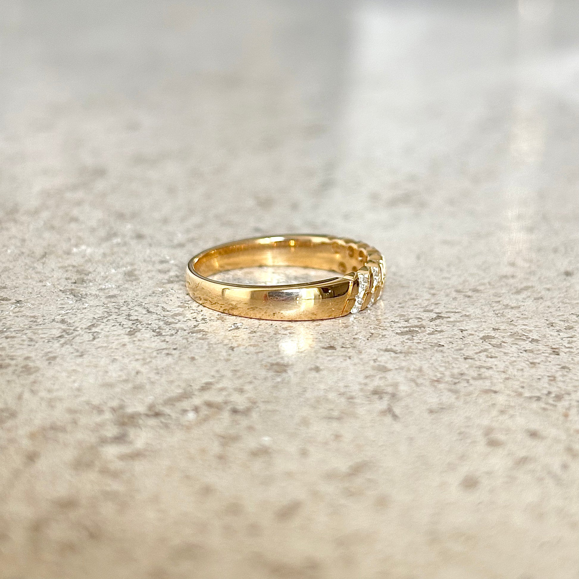 Bague Alliance - Or Jaune 750 & Diamants