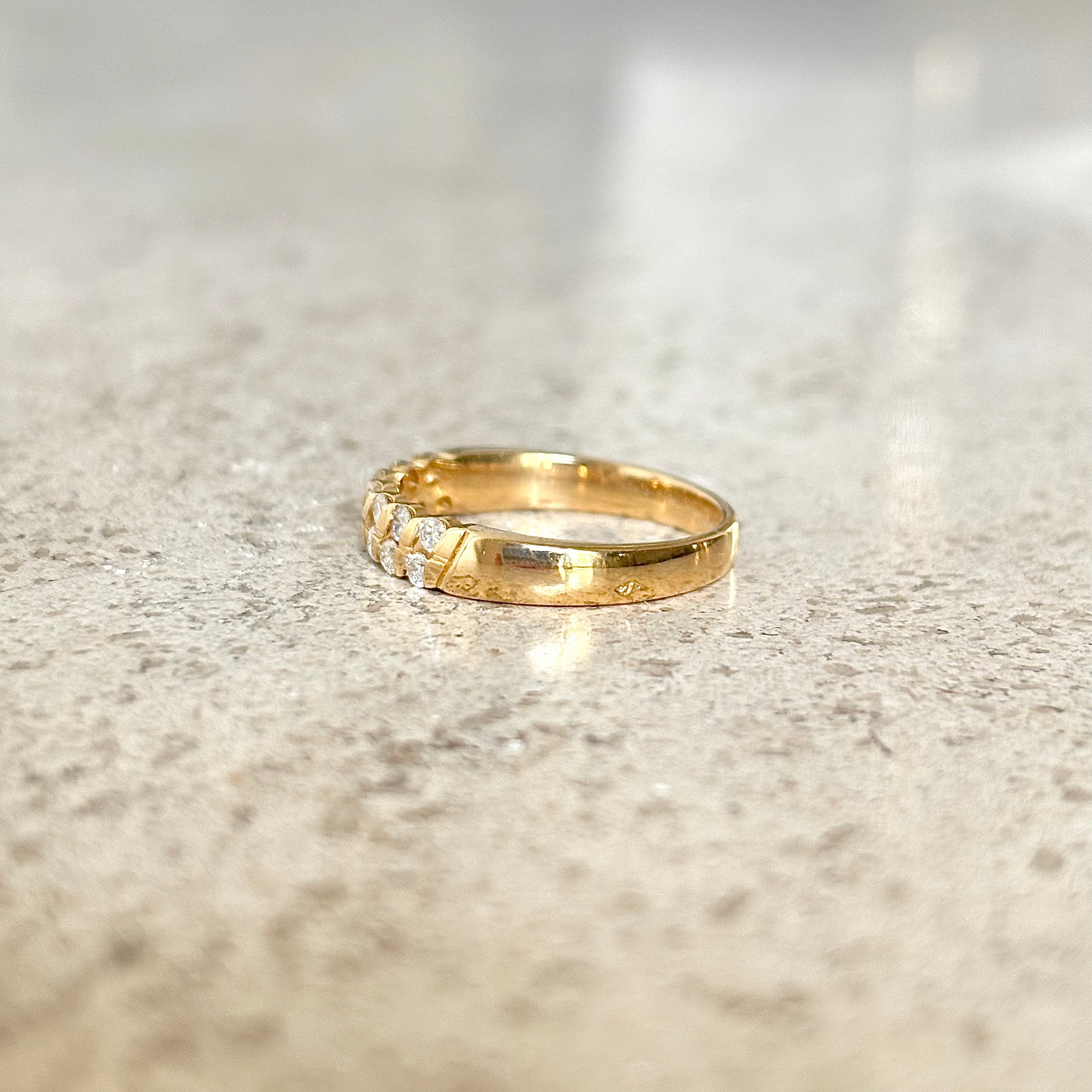 Bague Alliance - Or Jaune 750 & Diamants