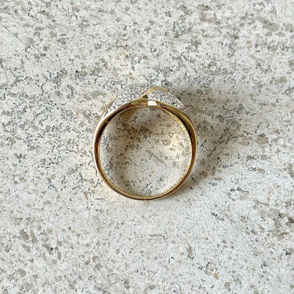 Bague Jonc Entrelacs - Or Jaune 750 & Diamants