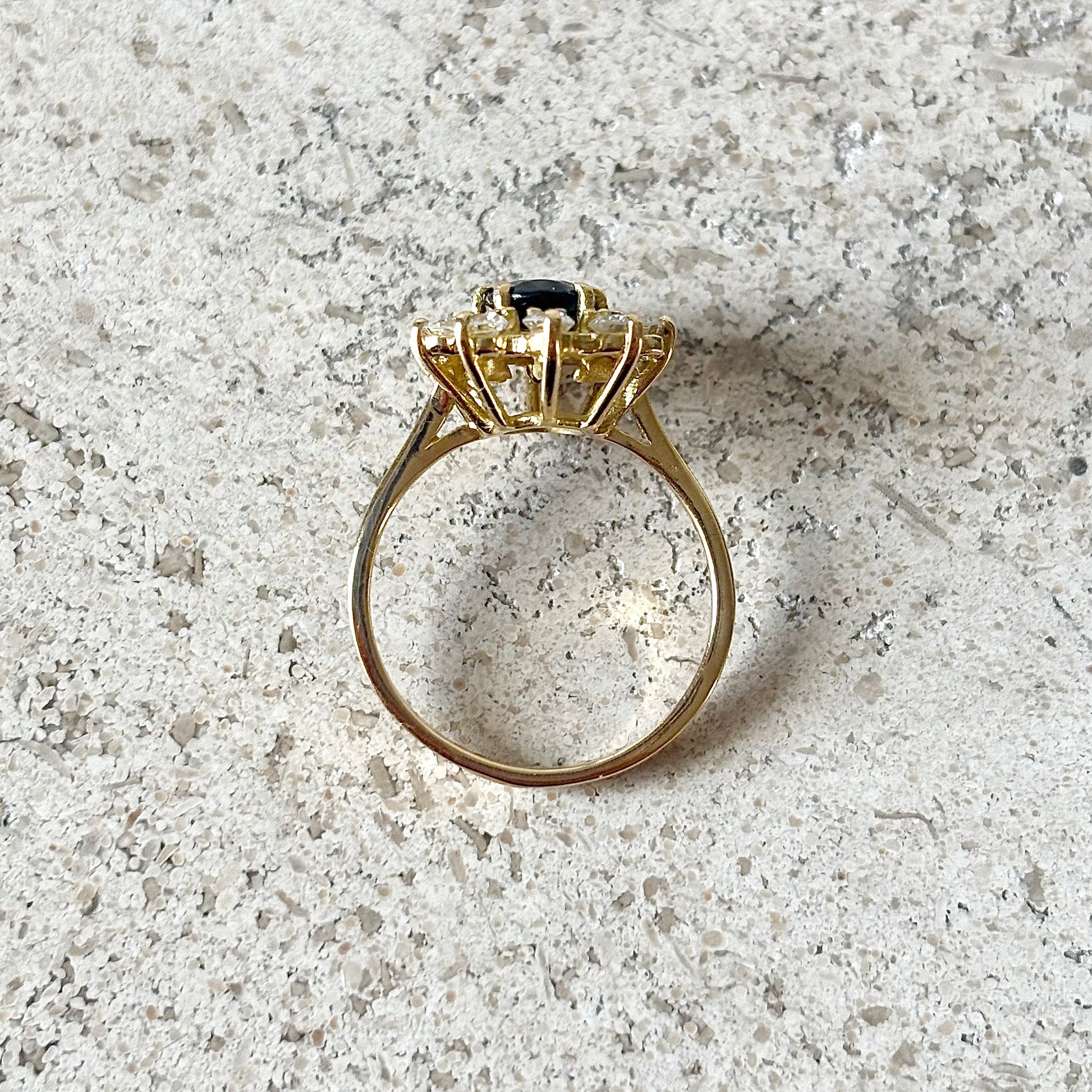 Bague Marguerite - Or Jaune 750 Saphir & Diamants