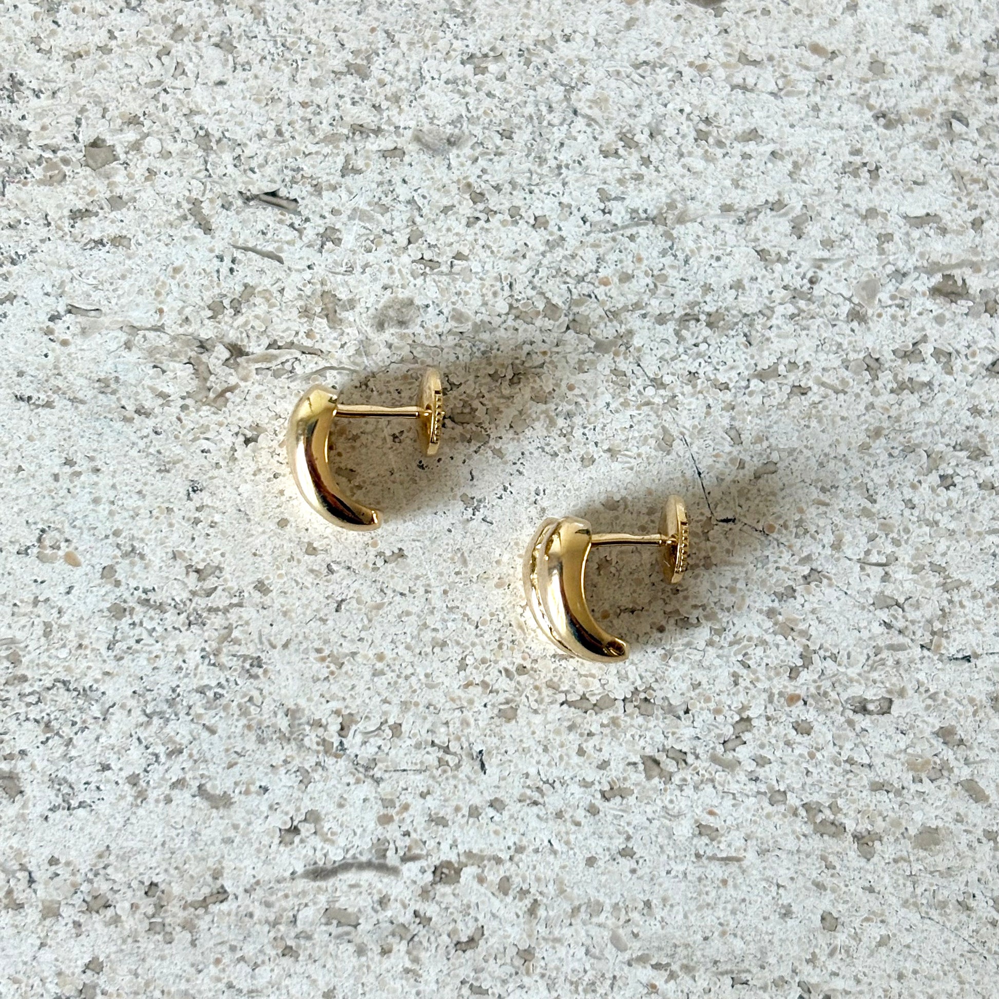Boucles D'oreilles Godrons - Or Jaune 750 & Diamants