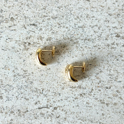 Boucles D'oreilles Godrons - Or Jaune 750 & Diamants
