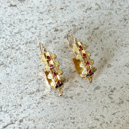 Boucles D'oreilles Vintage - Or Jaune 750
