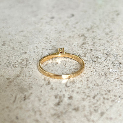 Bague Solitaire - Or Jaune 750 & Diamant