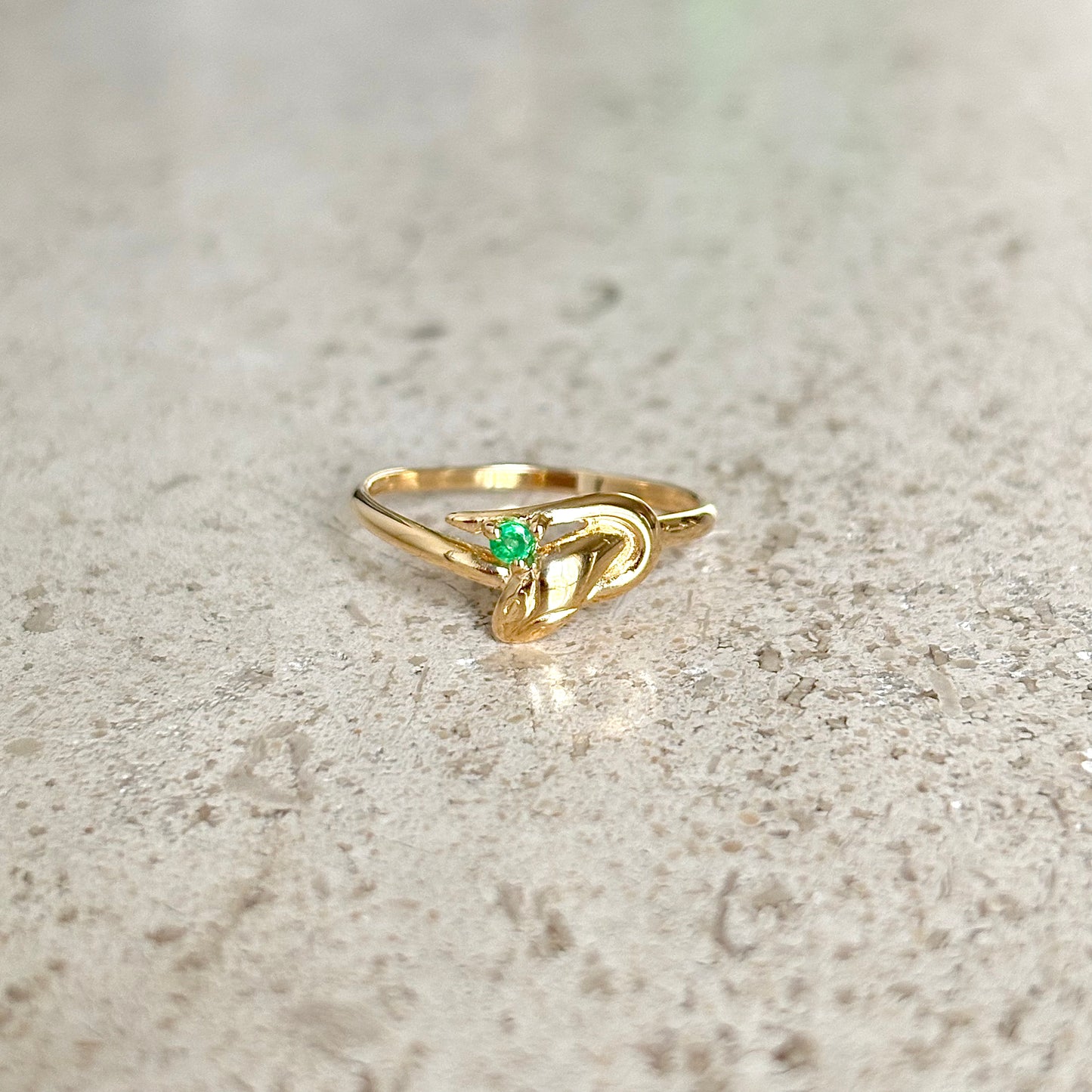 Bague Serpent - Or Jaune 750 & Émeraude