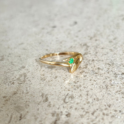 Bague Serpent - Or Jaune 750 & Émeraude