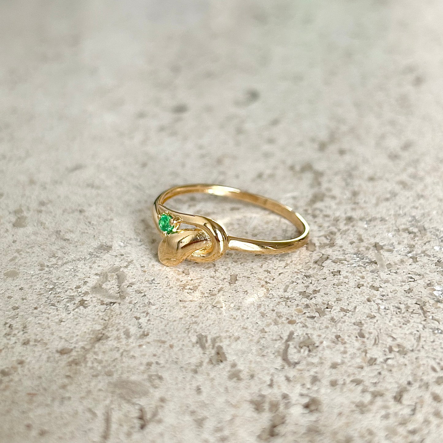 Bague Serpent - Or Jaune 750 & Émeraude