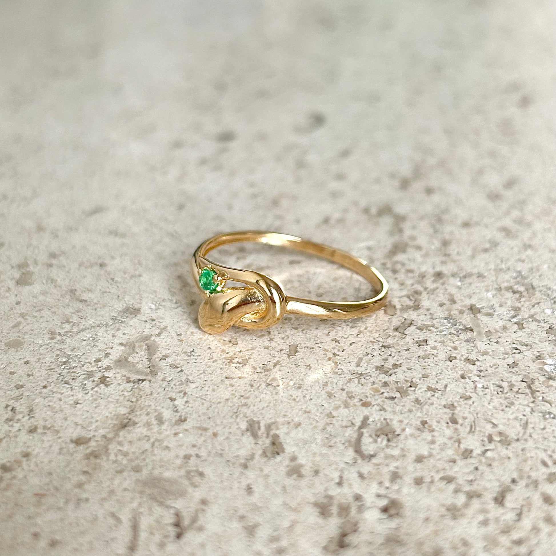 Bague Serpent - Or Jaune 750 & Émeraude