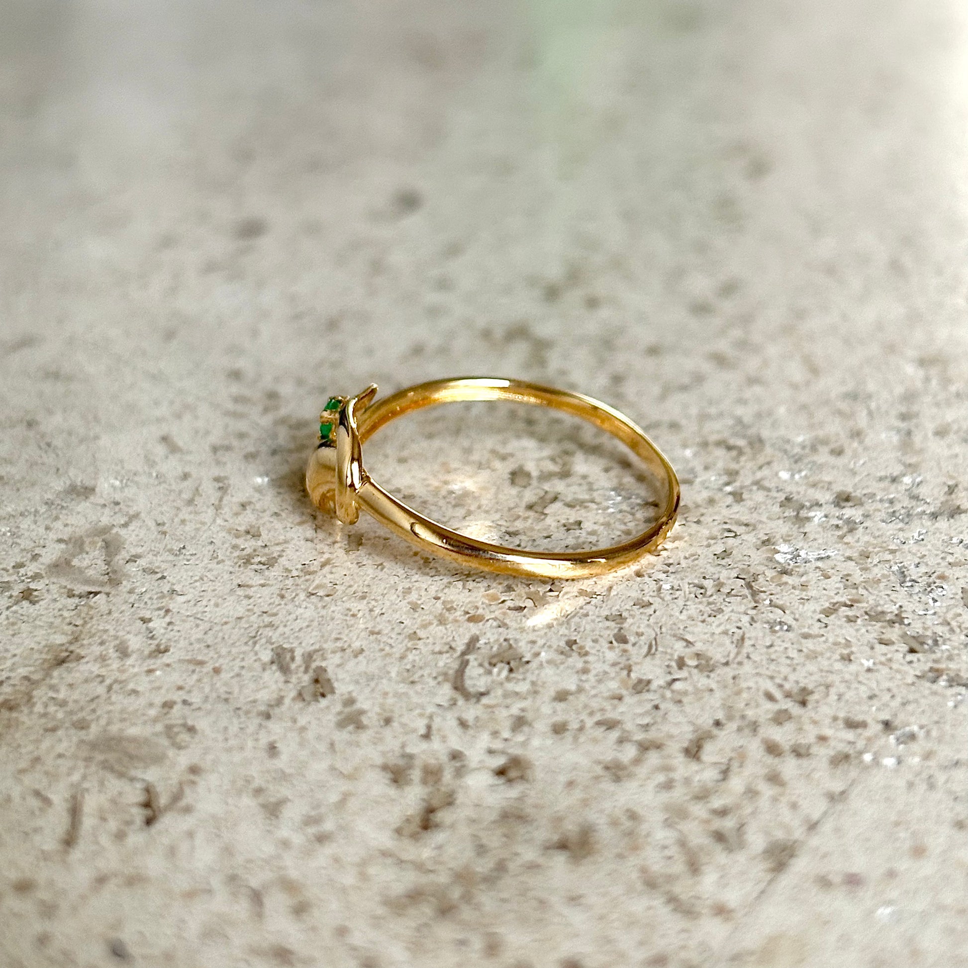 Bague Serpent - Or Jaune 750 & Émeraude