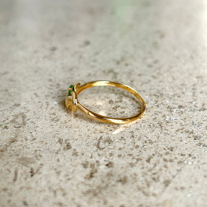 Bague Serpent - Or Jaune 750 & Émeraude