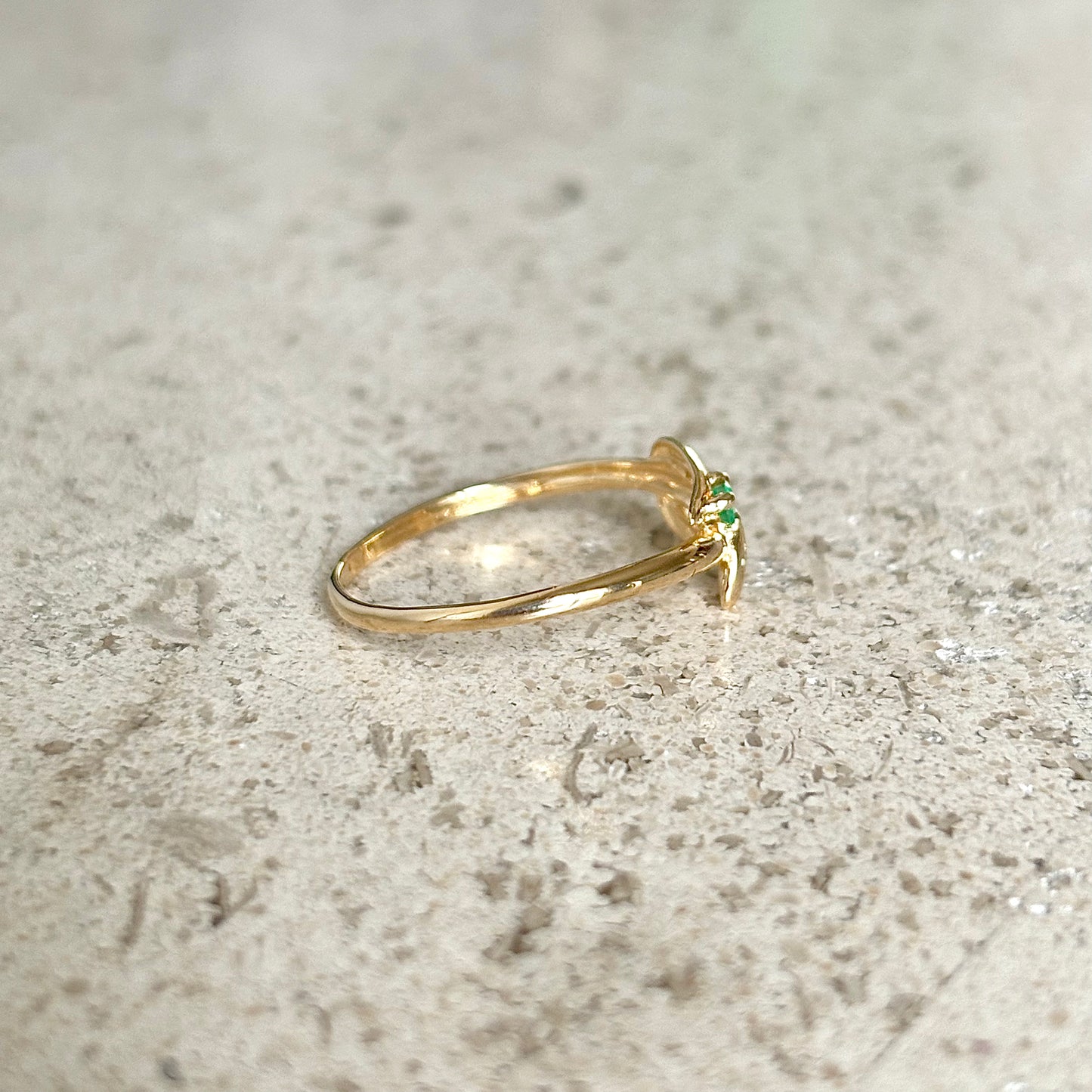 Bague Serpent - Or Jaune 750 & Émeraude