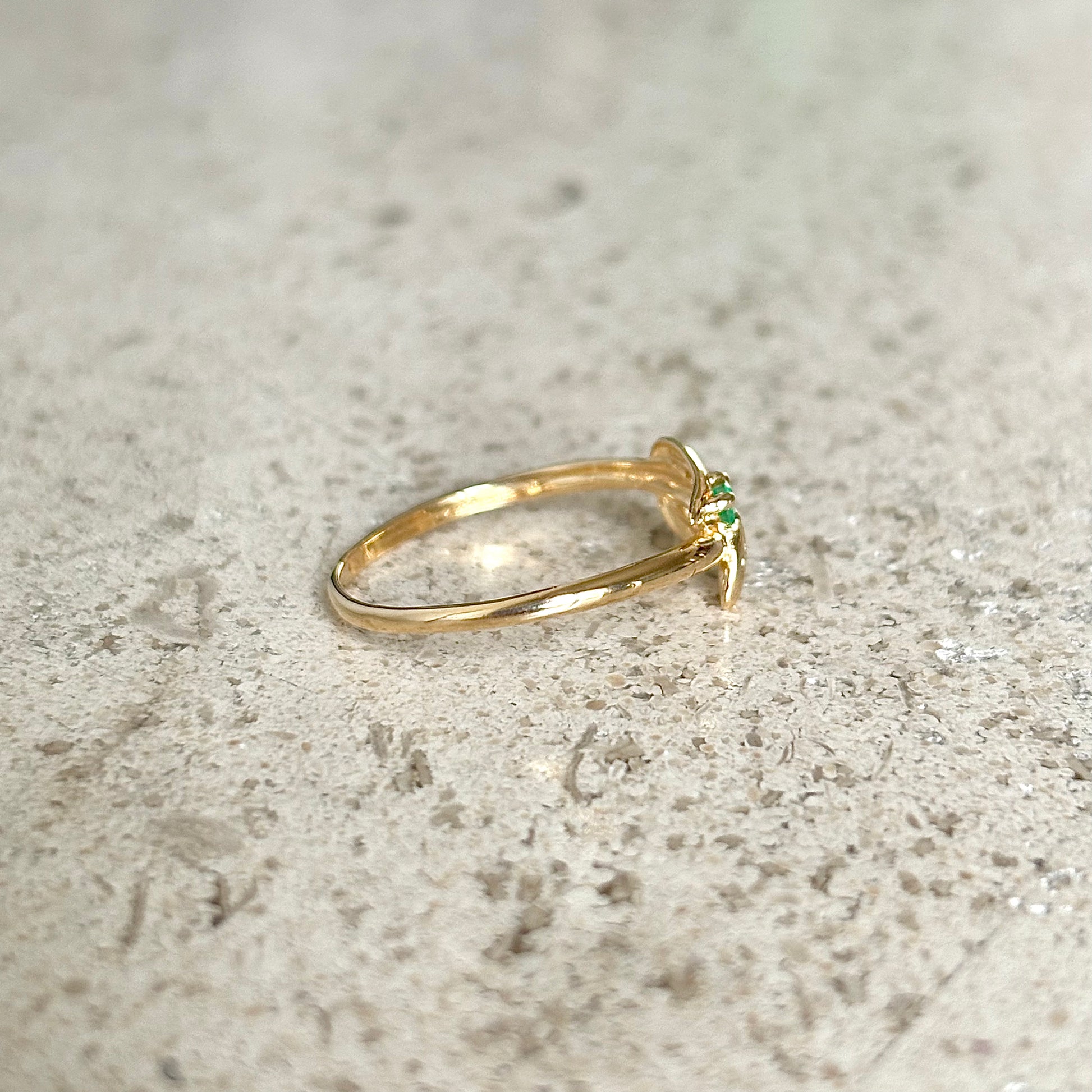 Bague Serpent - Or Jaune 750 & Émeraude