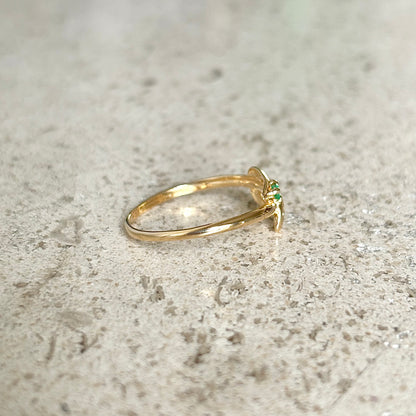 Bague Serpent - Or Jaune 750 & Émeraude