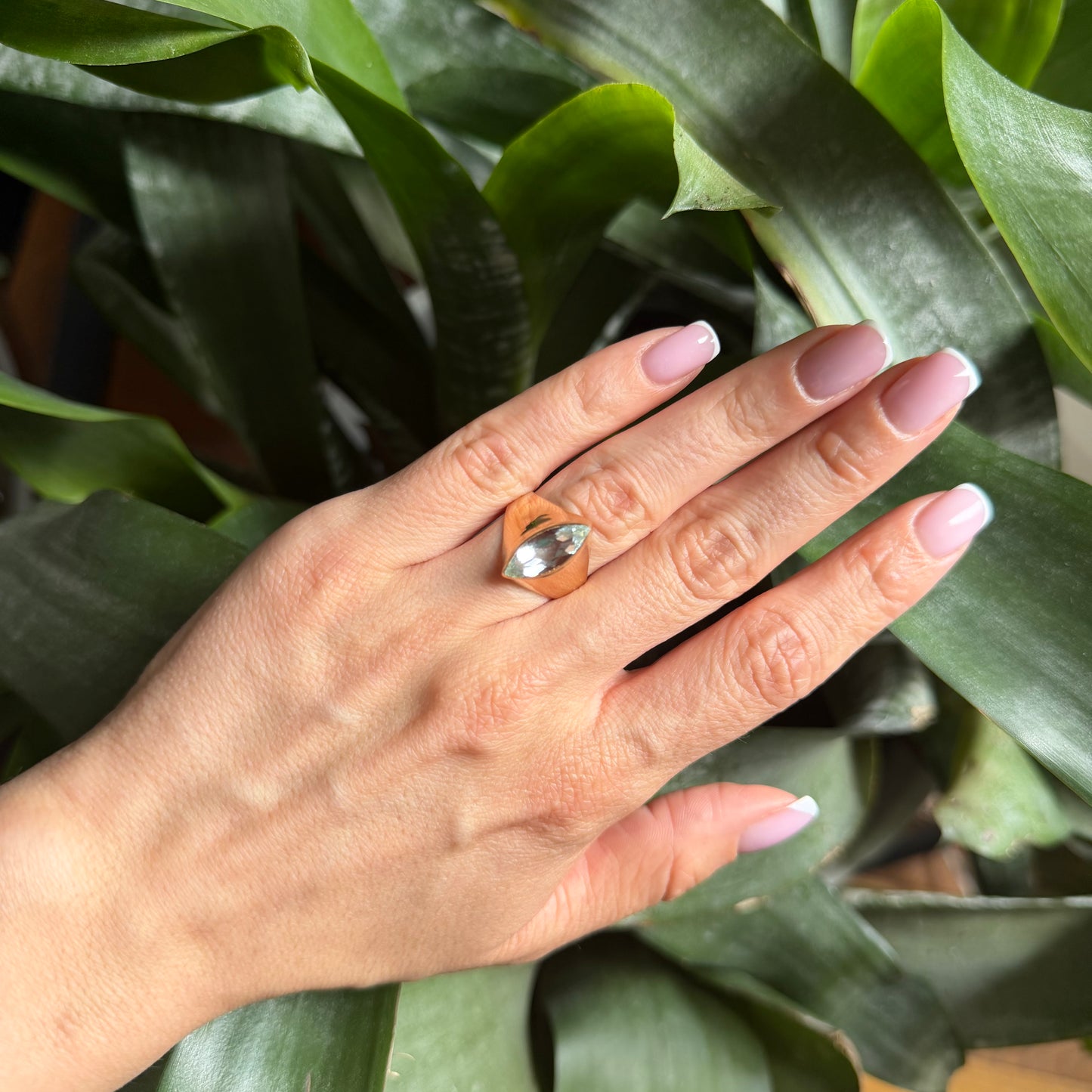 Bague Marquise - Or Jaune 750 & Topaze