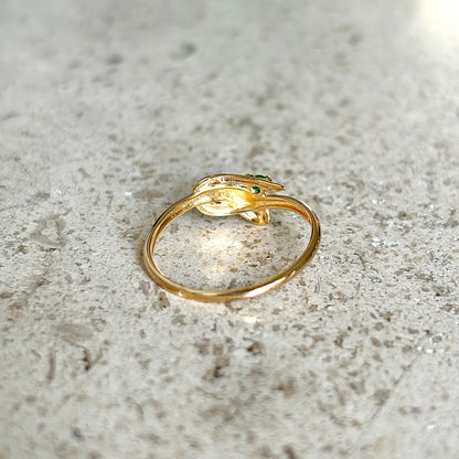 Bague Serpent - Or Jaune 750 & Émeraude