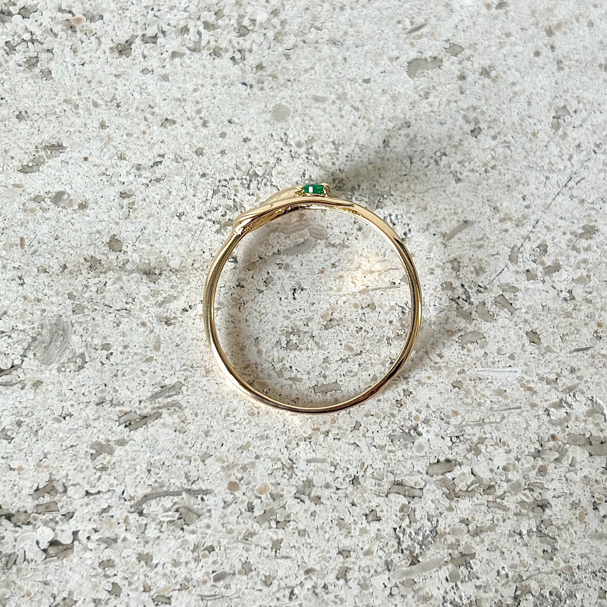 Bague Serpent - Or Jaune 750 & Émeraude