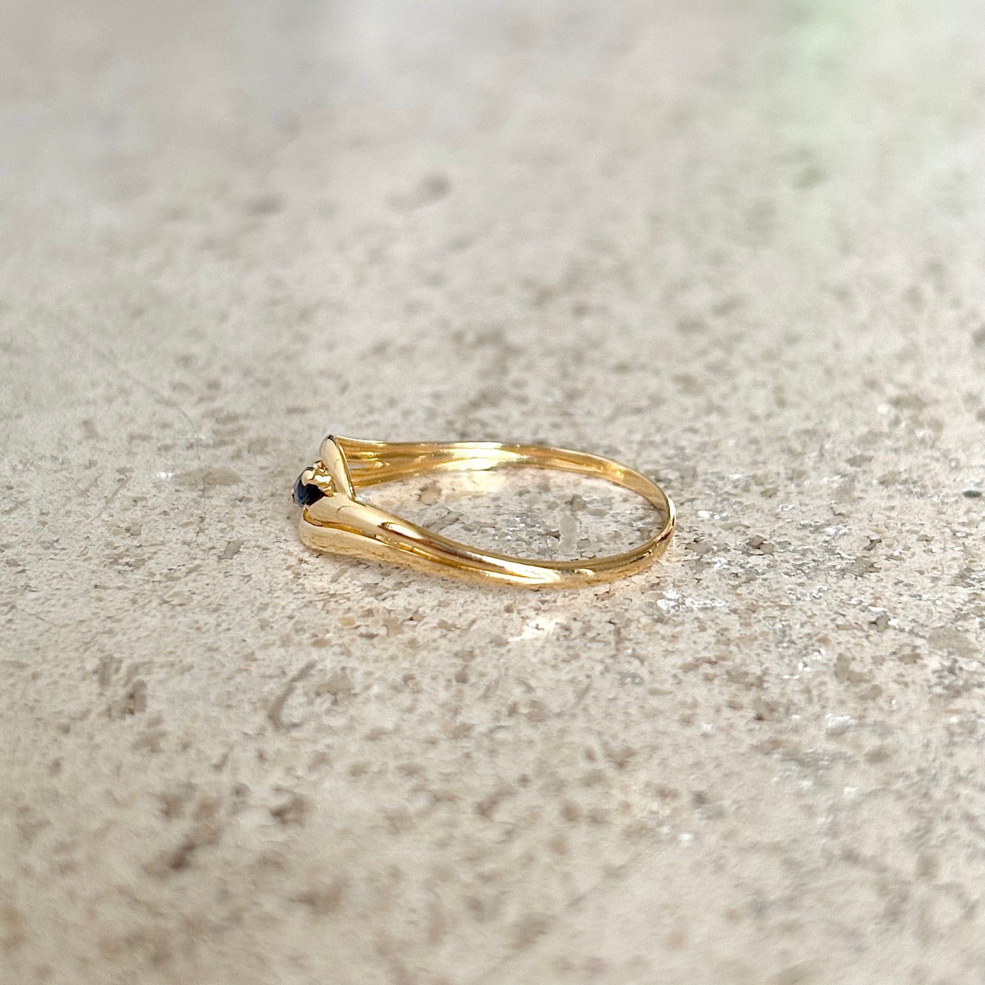 Bague Tourbillon - Or Jaune 750 & Saphir