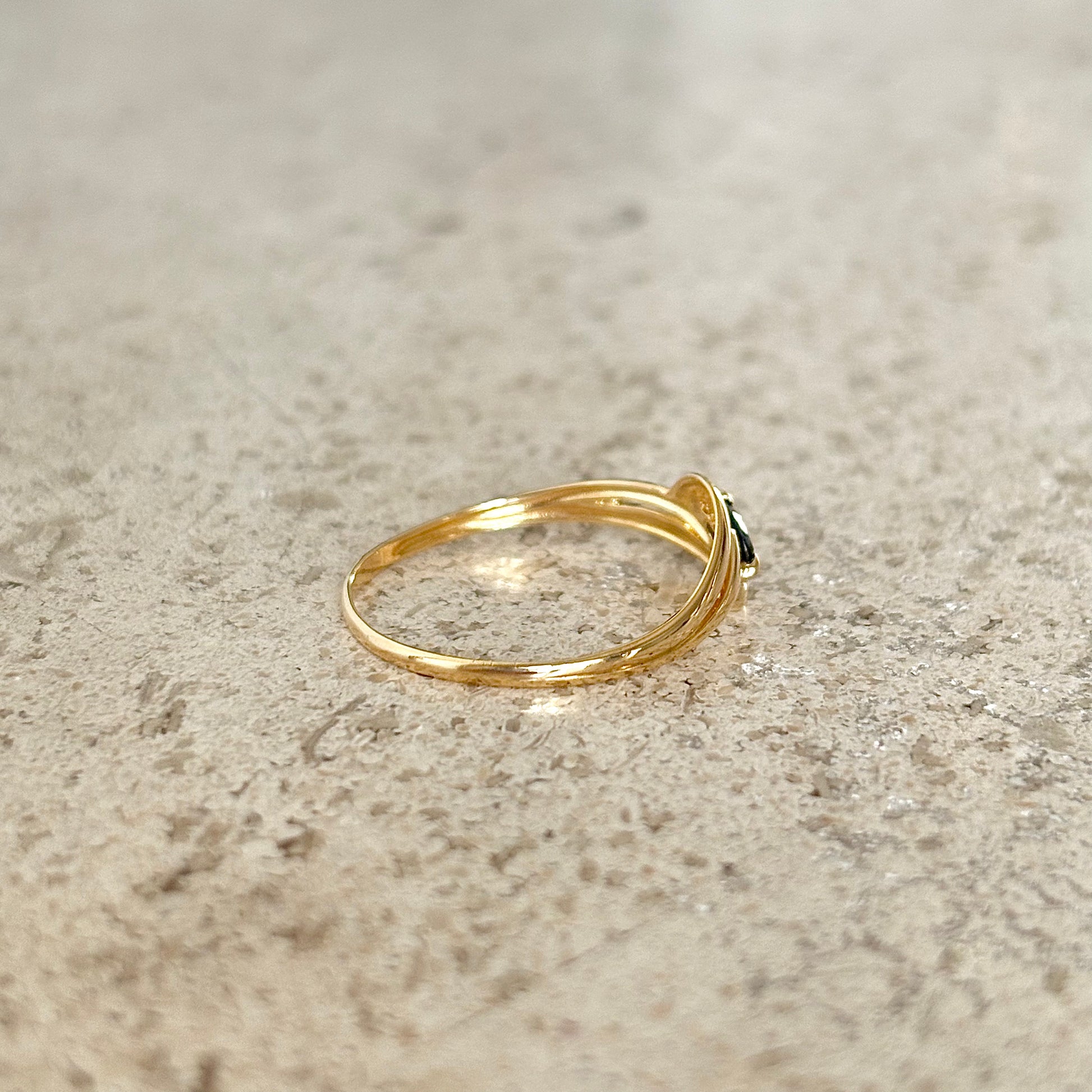 Bague Tourbillon - Or Jaune 750 & Saphir