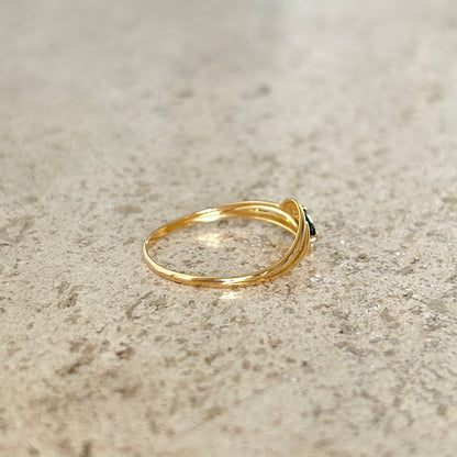 Bague Tourbillon - Or Jaune 750 & Saphir