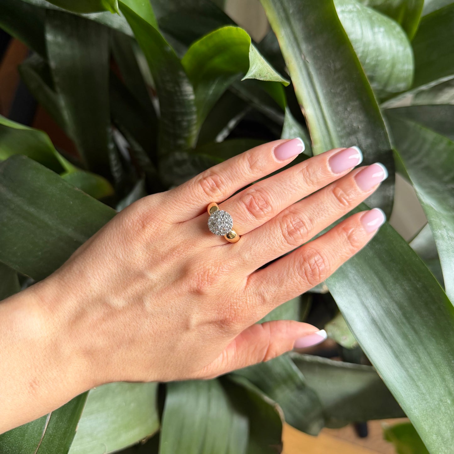 Bague Dôme Pavée - Or Jaune 750 & Diamants