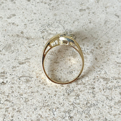 Bague Florale - Or Jaune 585 & Diamants