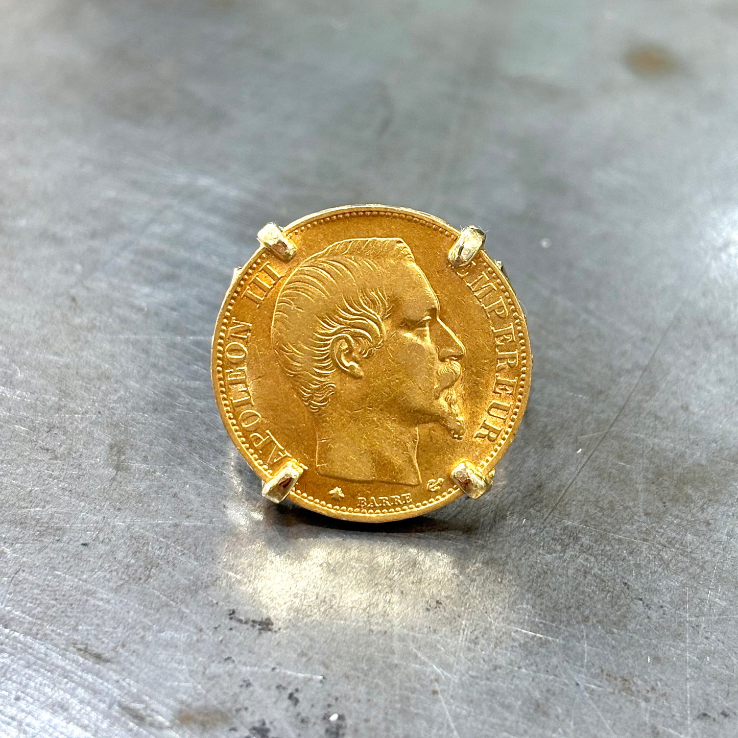 Bague Pièce - Or Jaune 750 & Pièce 20 Francs Napoléon