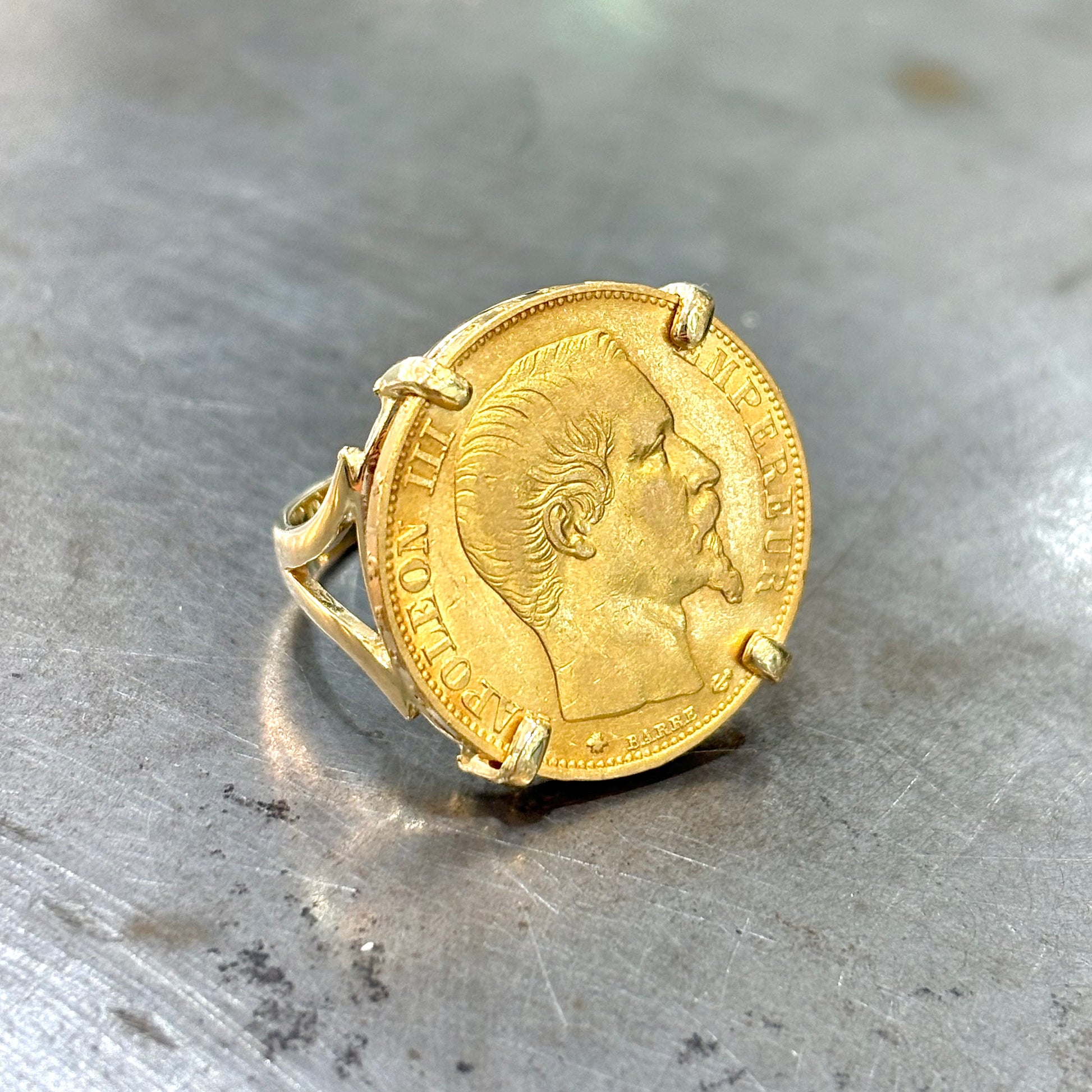 Bague Pièce - Or Jaune 750 & Pièce 20 Francs Napoléon