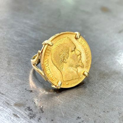 Bague Pièce - Or Jaune 750 & Pièce 20 Francs Napoléon