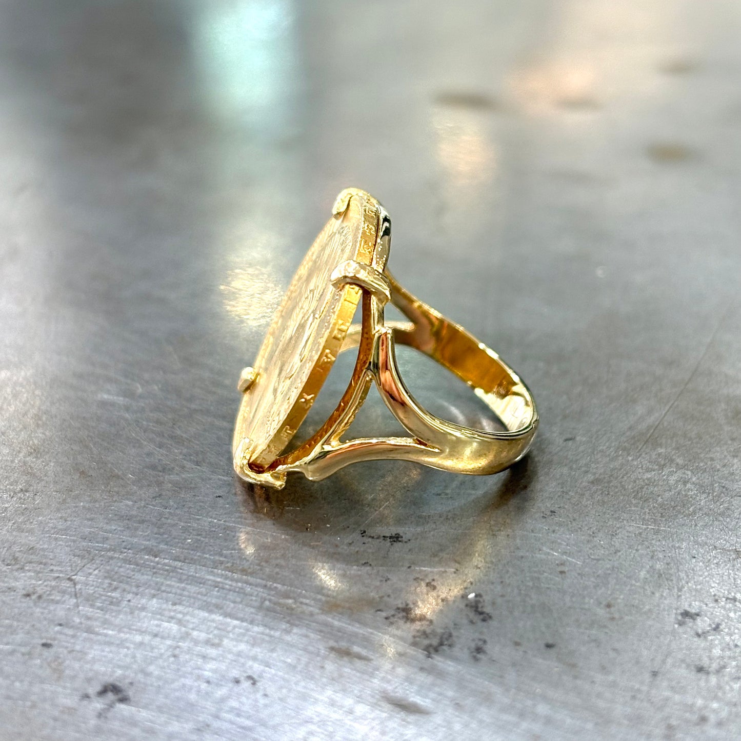 Bague Pièce - Or Jaune 750 & Pièce 20 Francs Napoléon