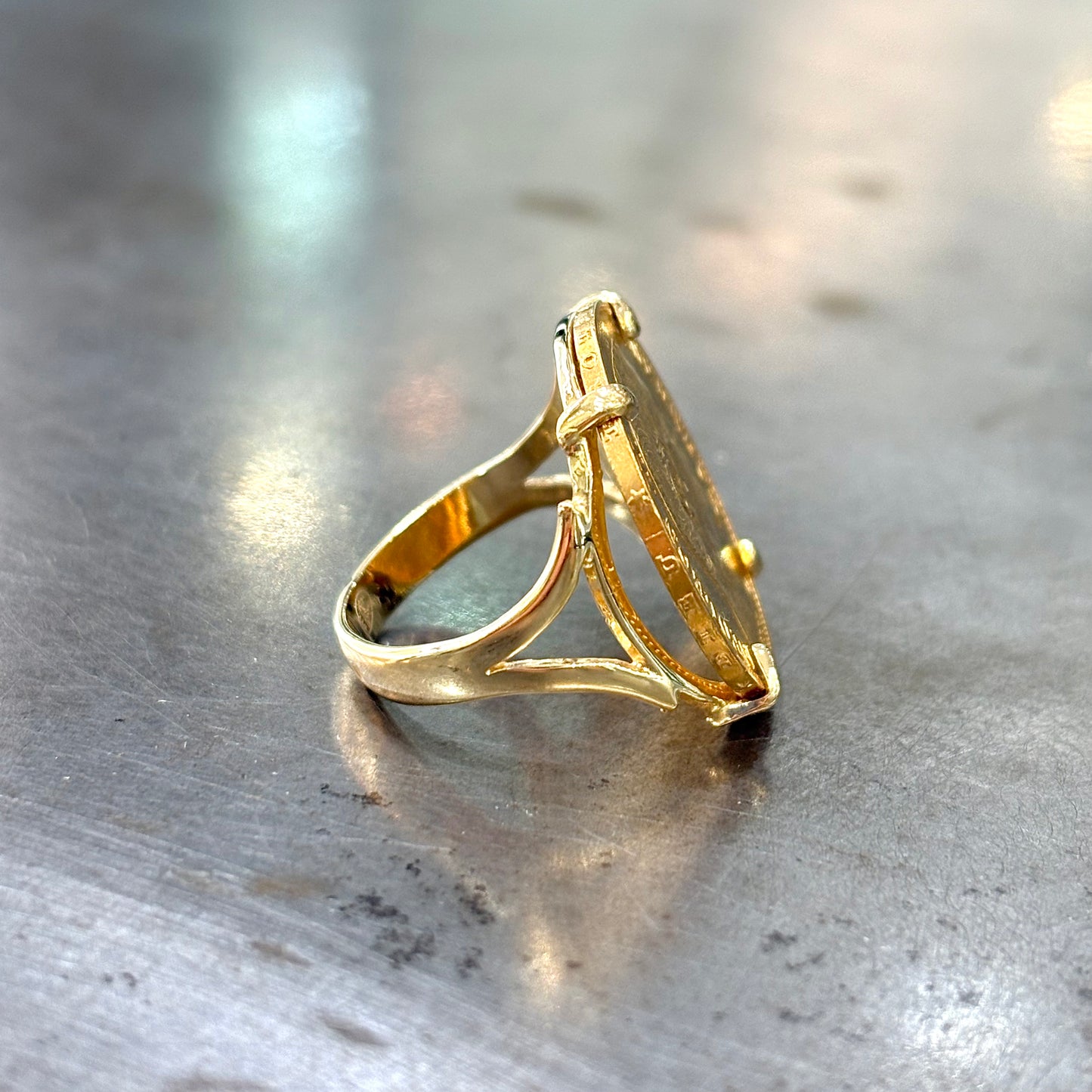 Bague Pièce - Or Jaune 750 & Pièce 20 Francs Napoléon