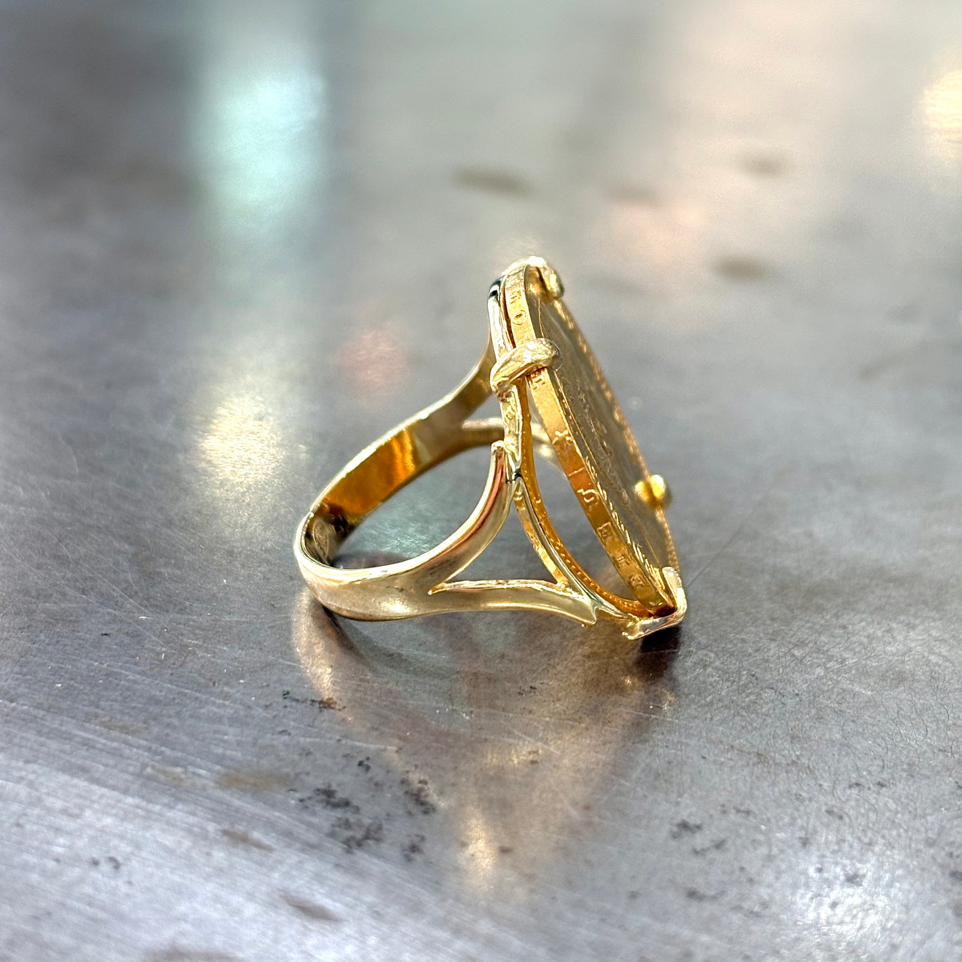 Bague Pièce - Or Jaune 750 & Pièce 20 Francs Napoléon